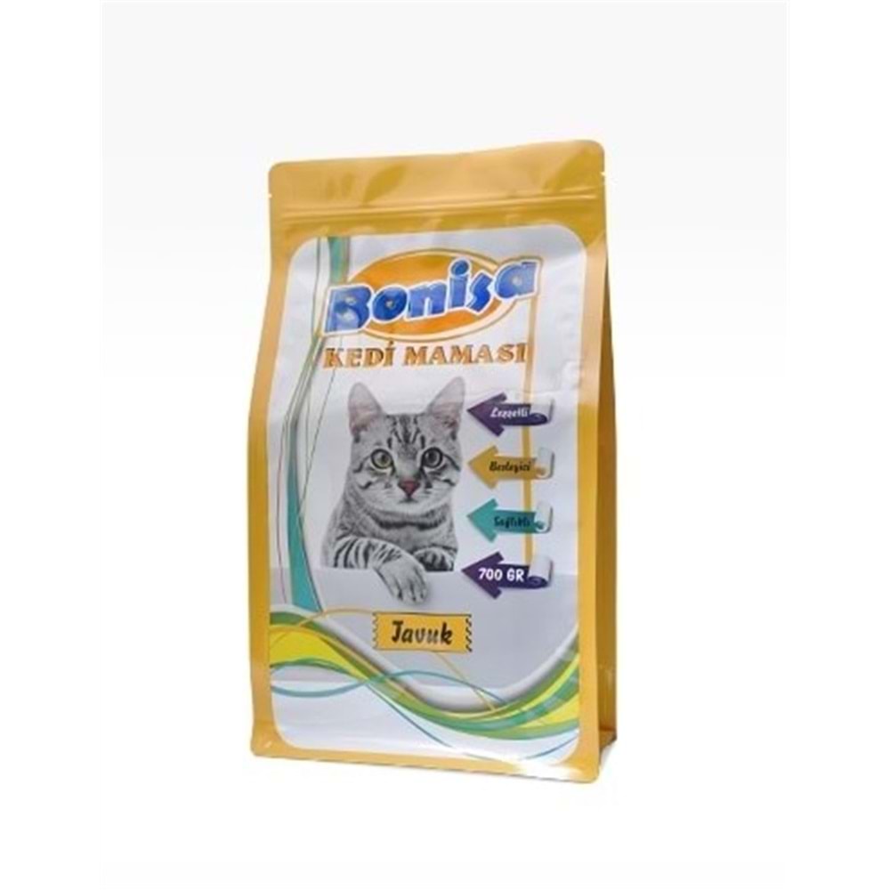Bonisa Tavuklu Kedi Yemi 700 Gr