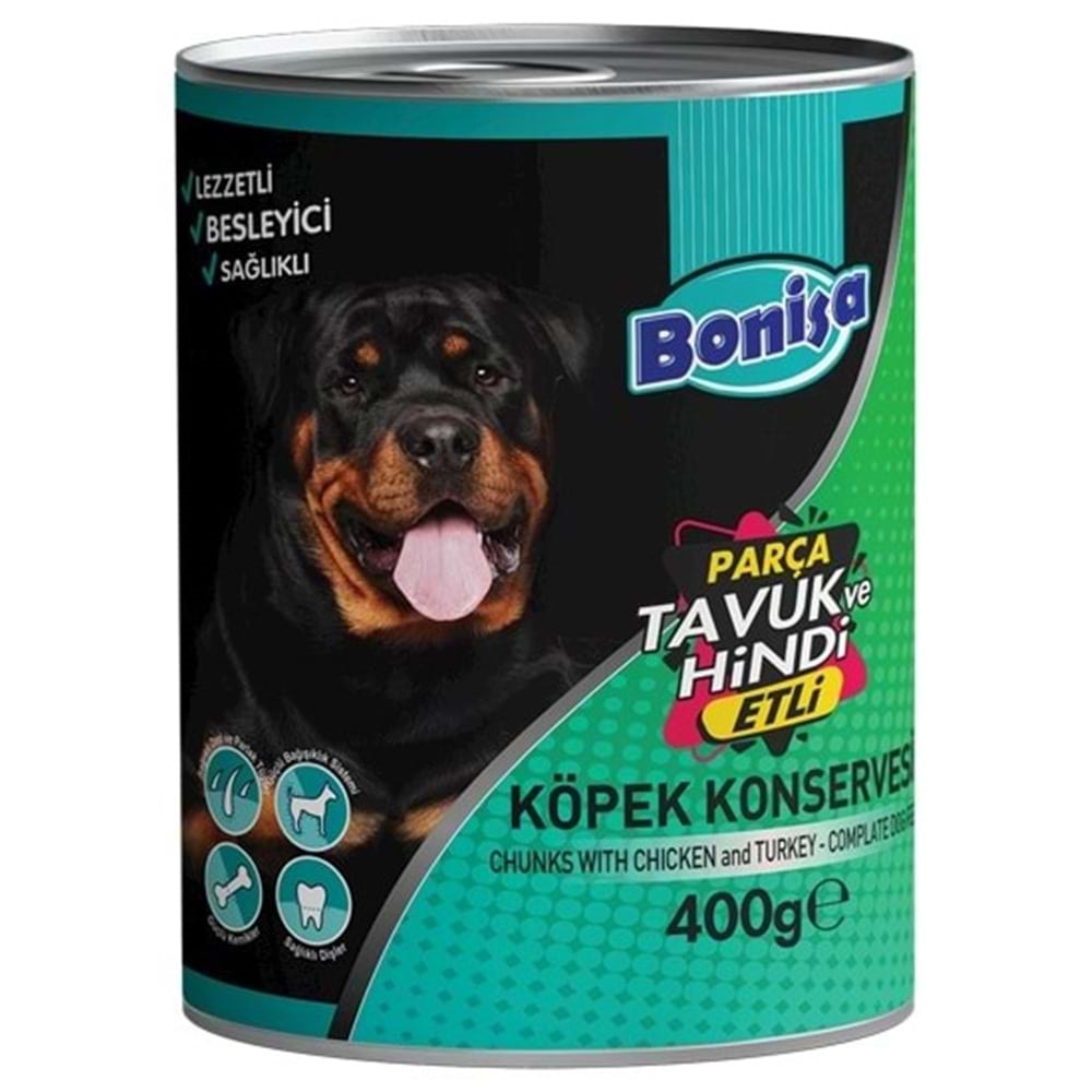 Bonisa Parça Etli Konserve Köpek Yemi 400 Gr