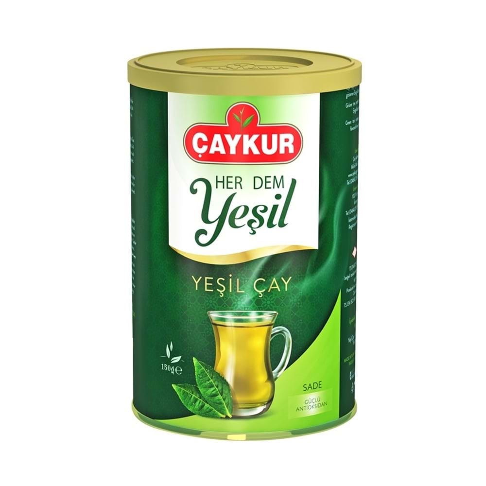 Çaykur Yaprak Sade Yeşil Çay 150 Gr (12 Adet)