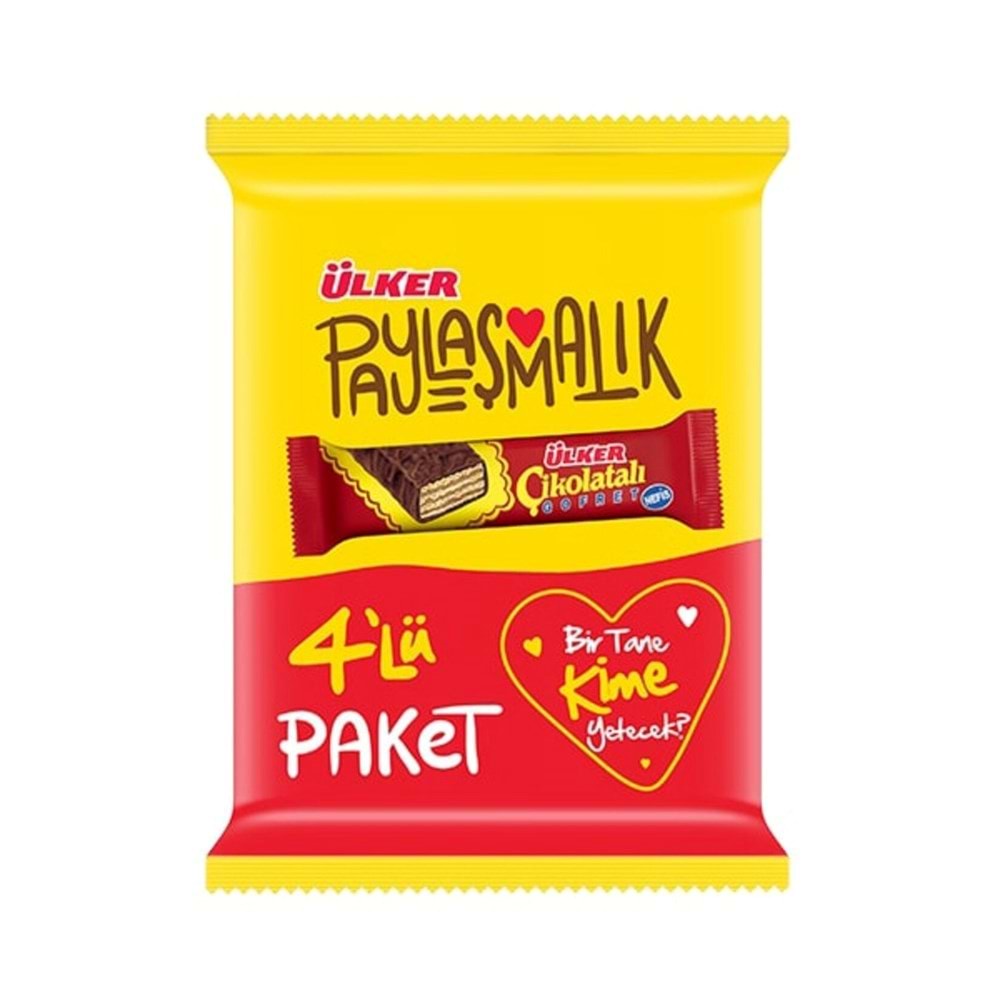 Ülker Çikolatalı Gofret 4 Lü Paket 144 Gr