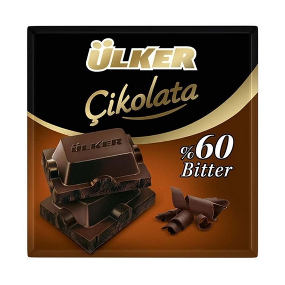 Ülker Kare Çikolata Bitter %60 60 Gr
