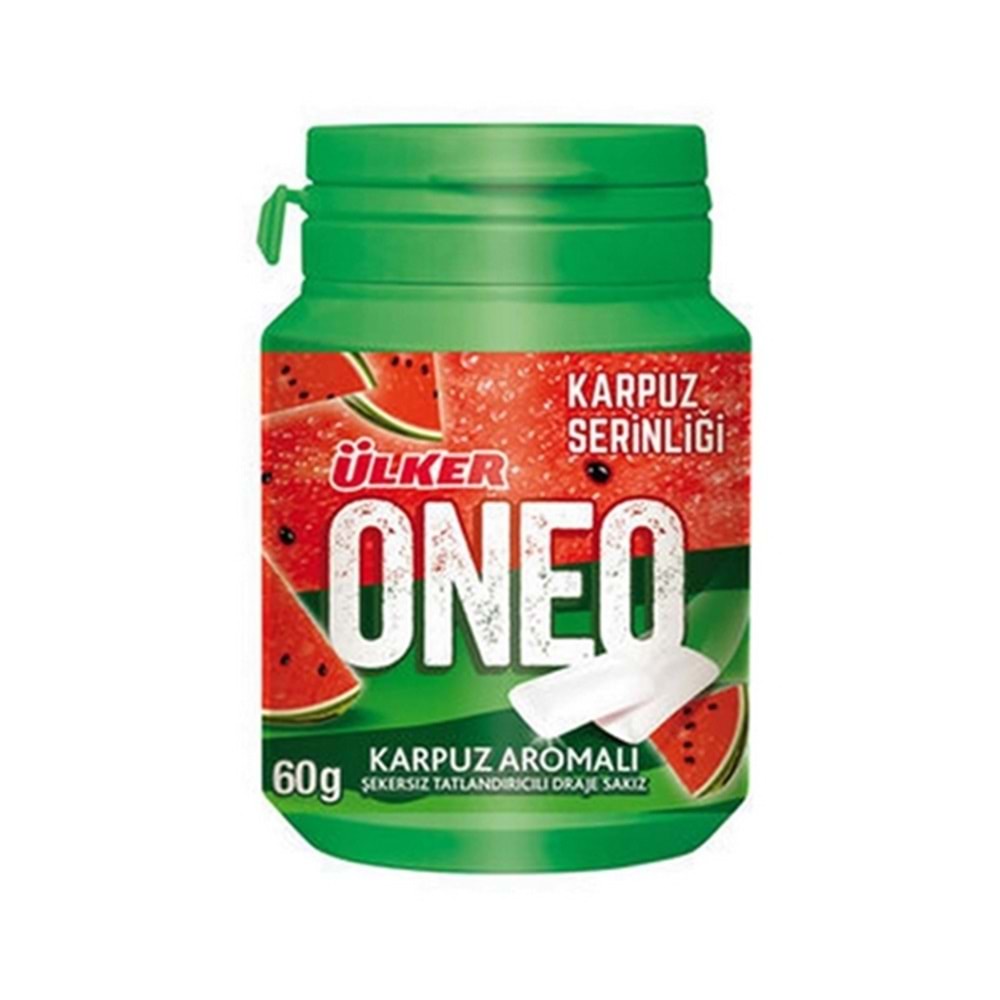 Ülker Oneo Karpuz Aromalı Draje Sakız 60 Gr Şişe