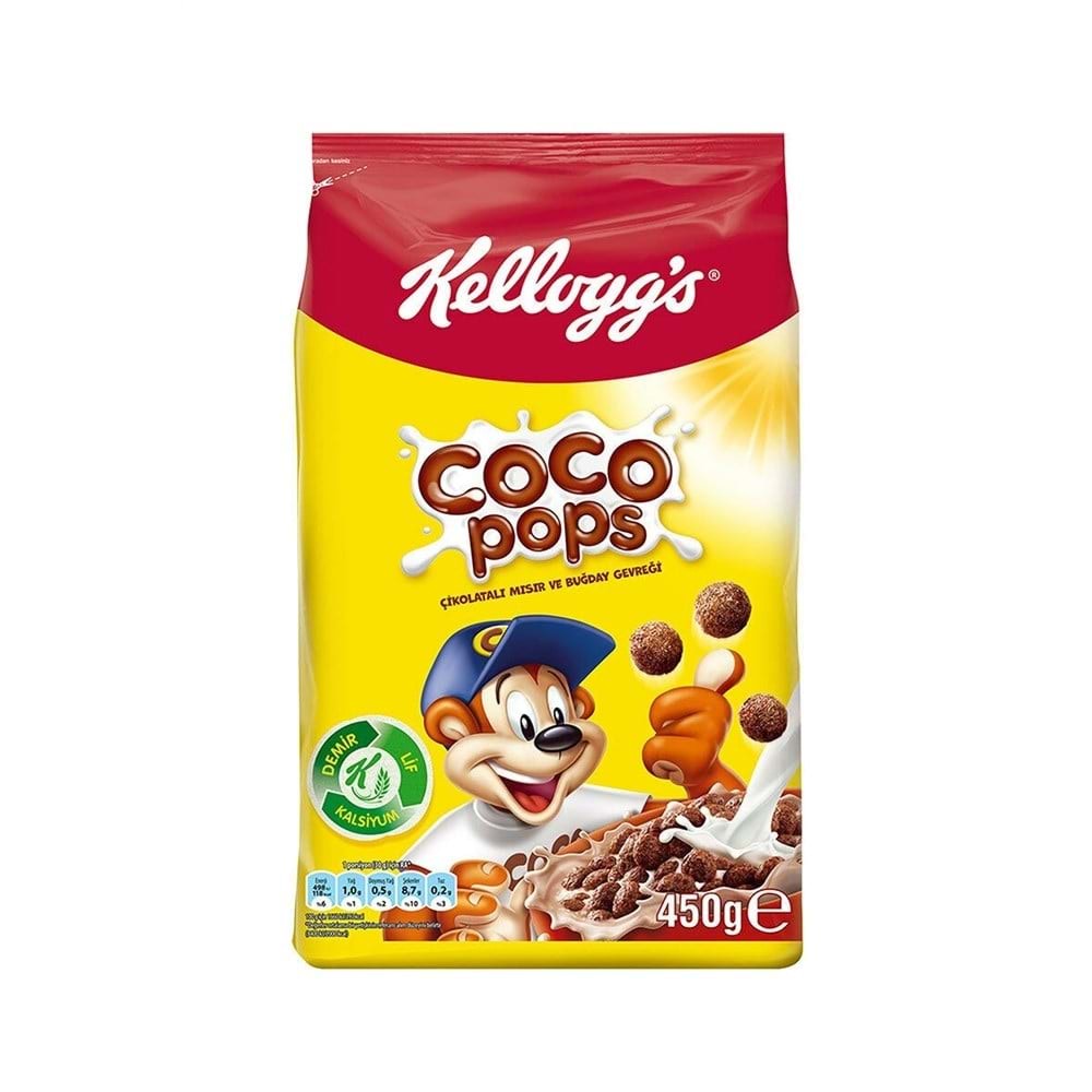 Kelloggs Coco Pops Çikolatalı Buğday Ve Mısır Gevreği 450 Gr