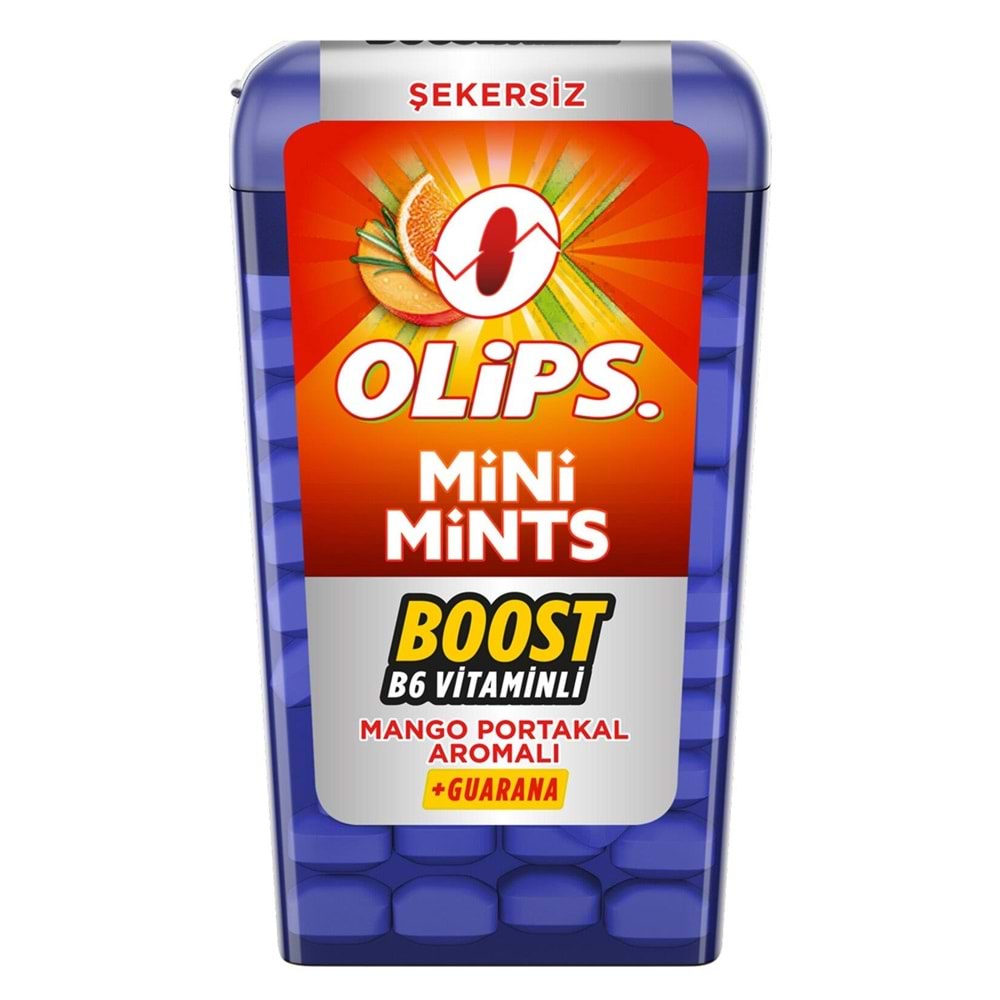 Kent Olips Mini Mints Boost B6 Vitaminli Mango Portakal Aromalı Şekerleme 12.5 Gr