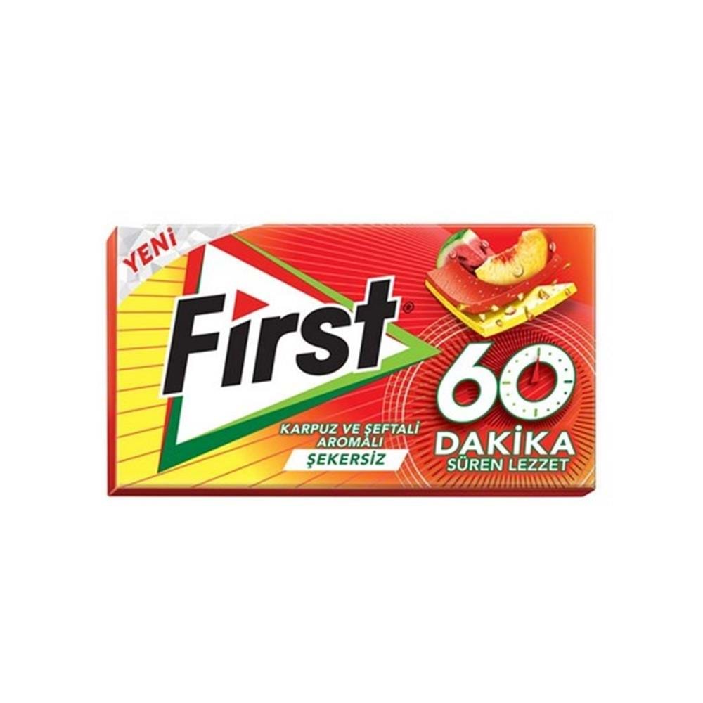 Kent First Karpuz Şeftali Aromalı Sakız 60 Dk 27 Gr