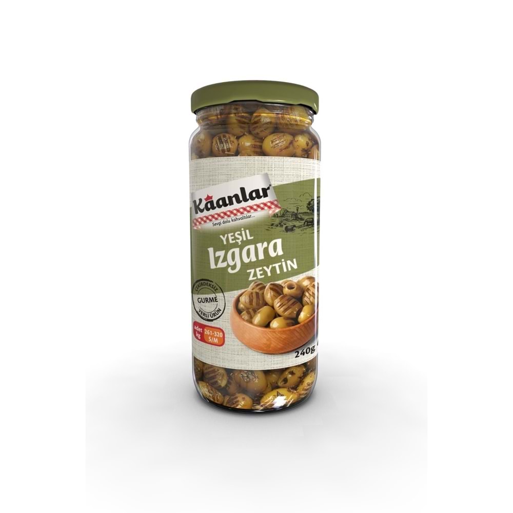 Kaanlar Yeşil Zeytin Izgara 240 Gr