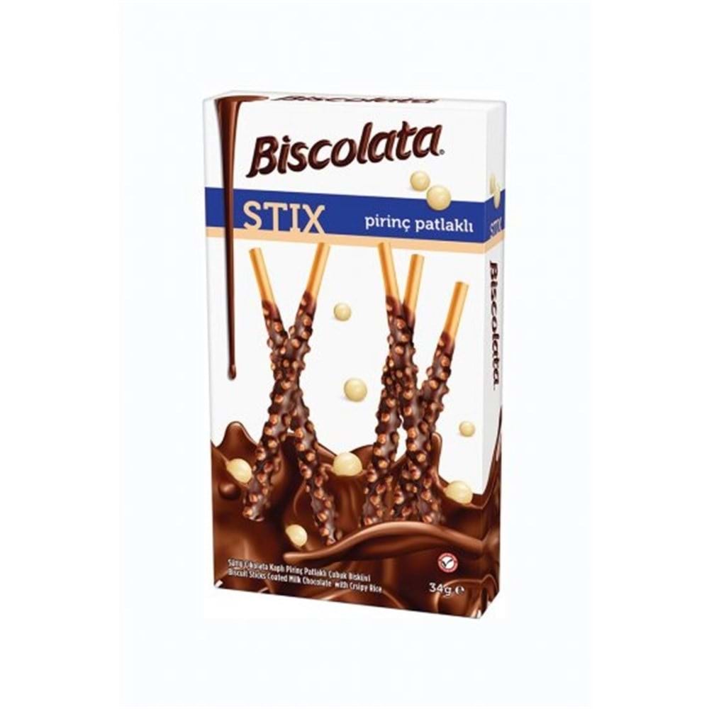 Şölen Biscolata Stix Pirinç Patlaklı Çikolata Kaplı Bisküvi 34 Gr