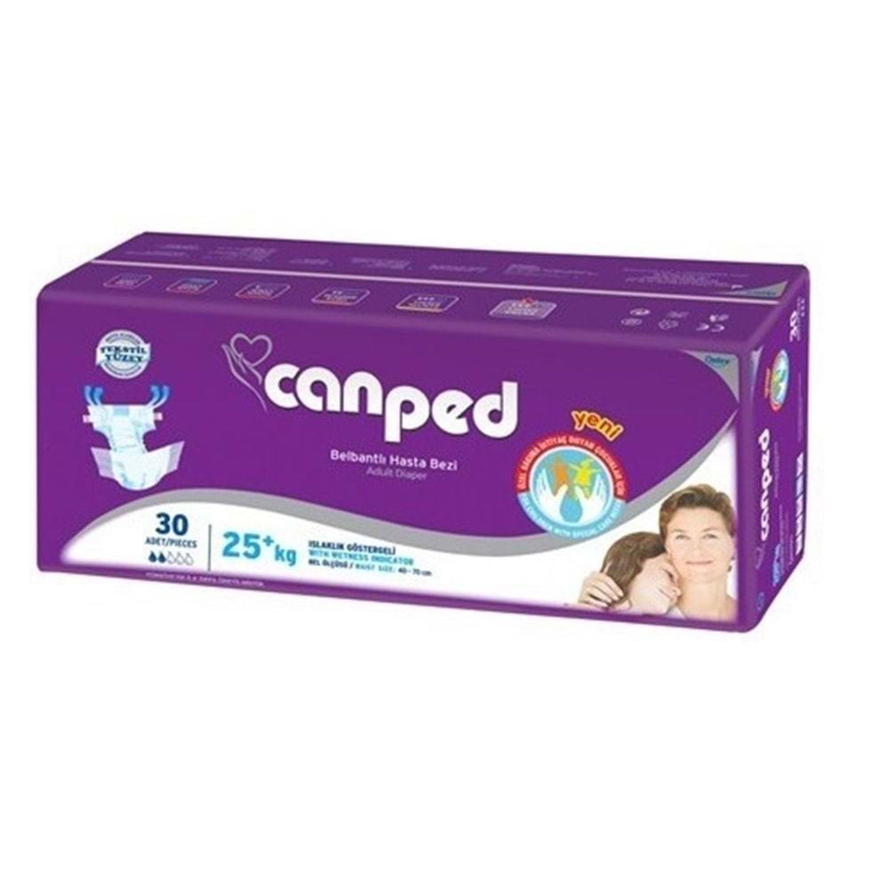 Canped Hasta Bezi Bel Bantlı Extra Küçük 30 Lu