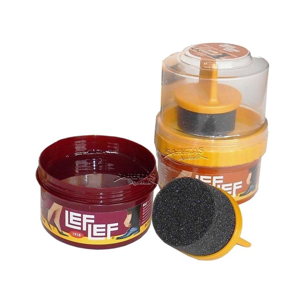 Leflef Krem Ayakkabı Boyası Süngerli Kahve