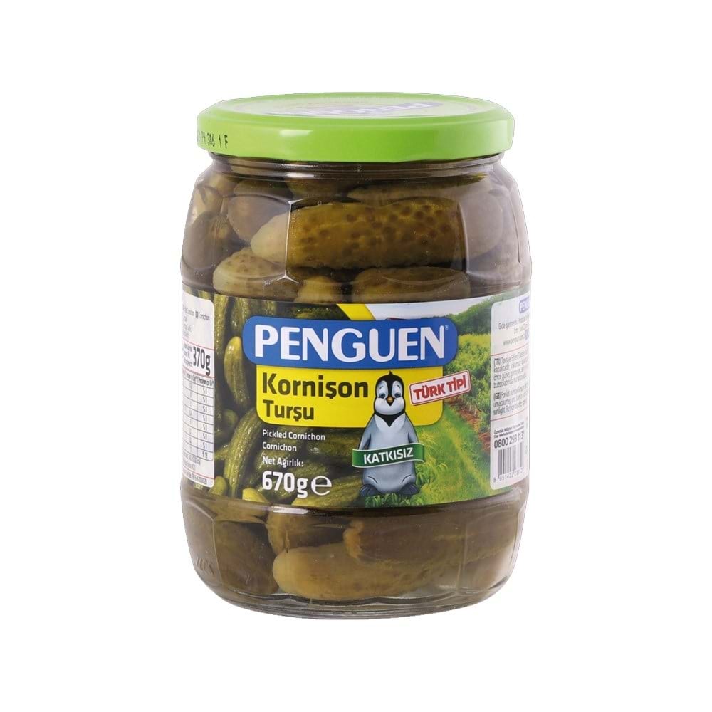 Penguen Kornişon Turşu 670 Gr Cam