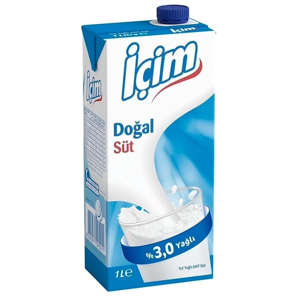 İçim Süt Tam Yağlı 1 Lt