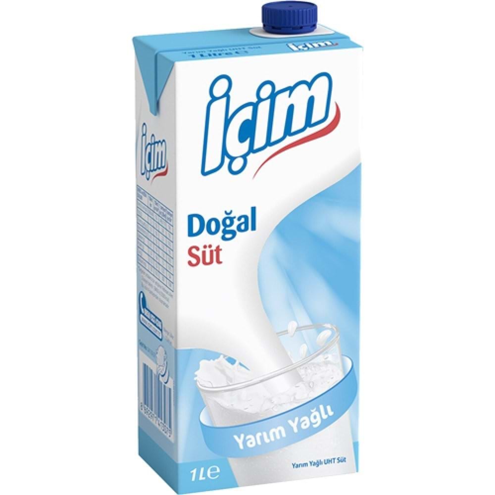 İçim Süt Yarım Yağlı 1 Lt