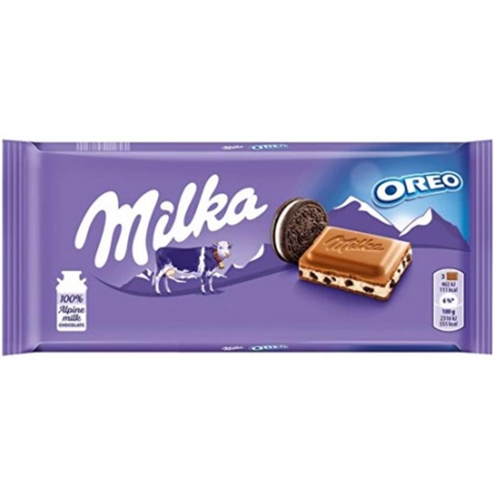 Milka Oreo Sütlü Tablet Çikolata 100 Gr