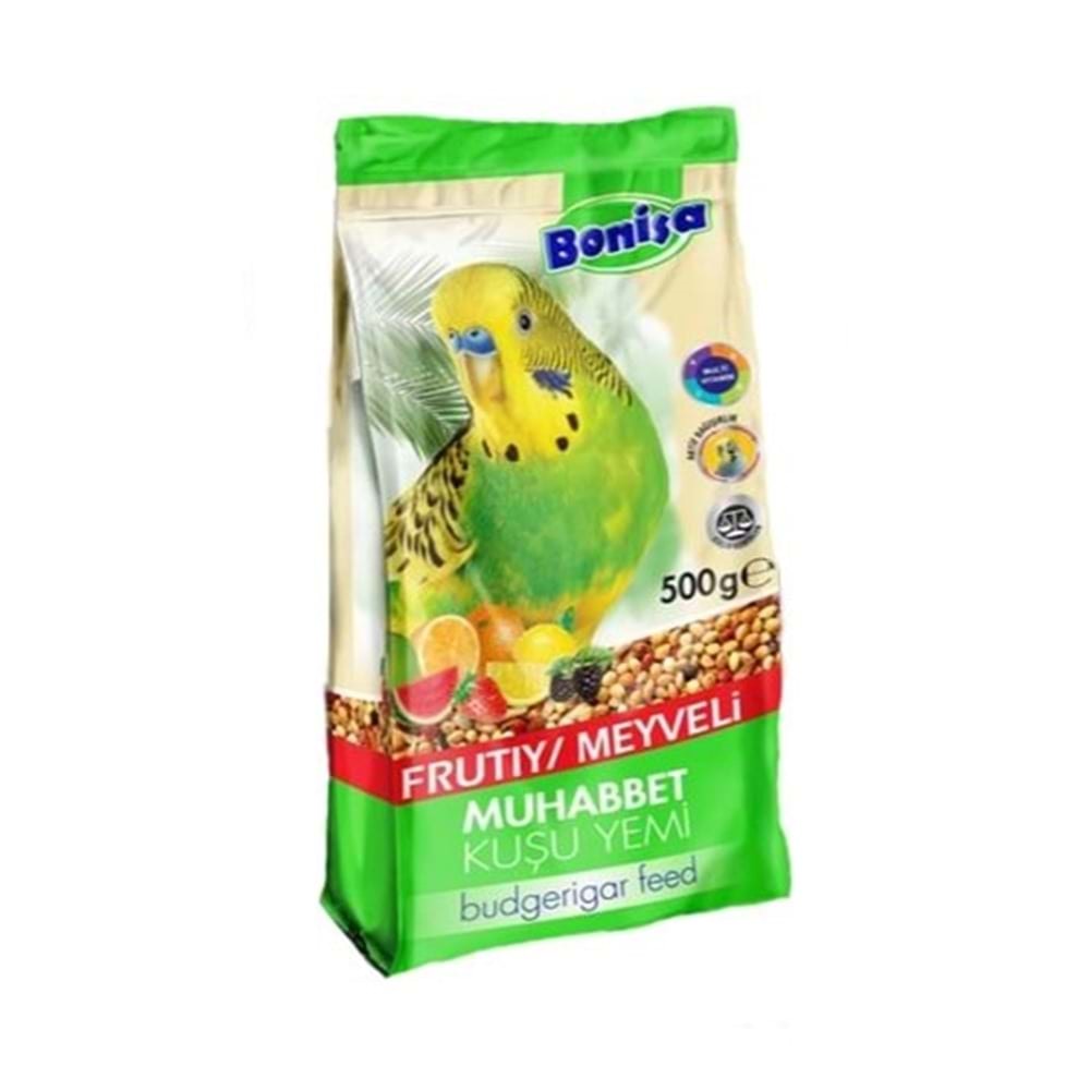 Bonisa Meyveli Muhabbet Kuşu Yemi 500 Gr