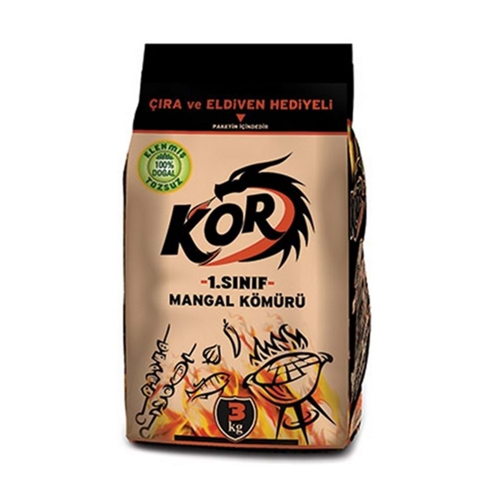 Kor Mangal Kömürü 3 Kg