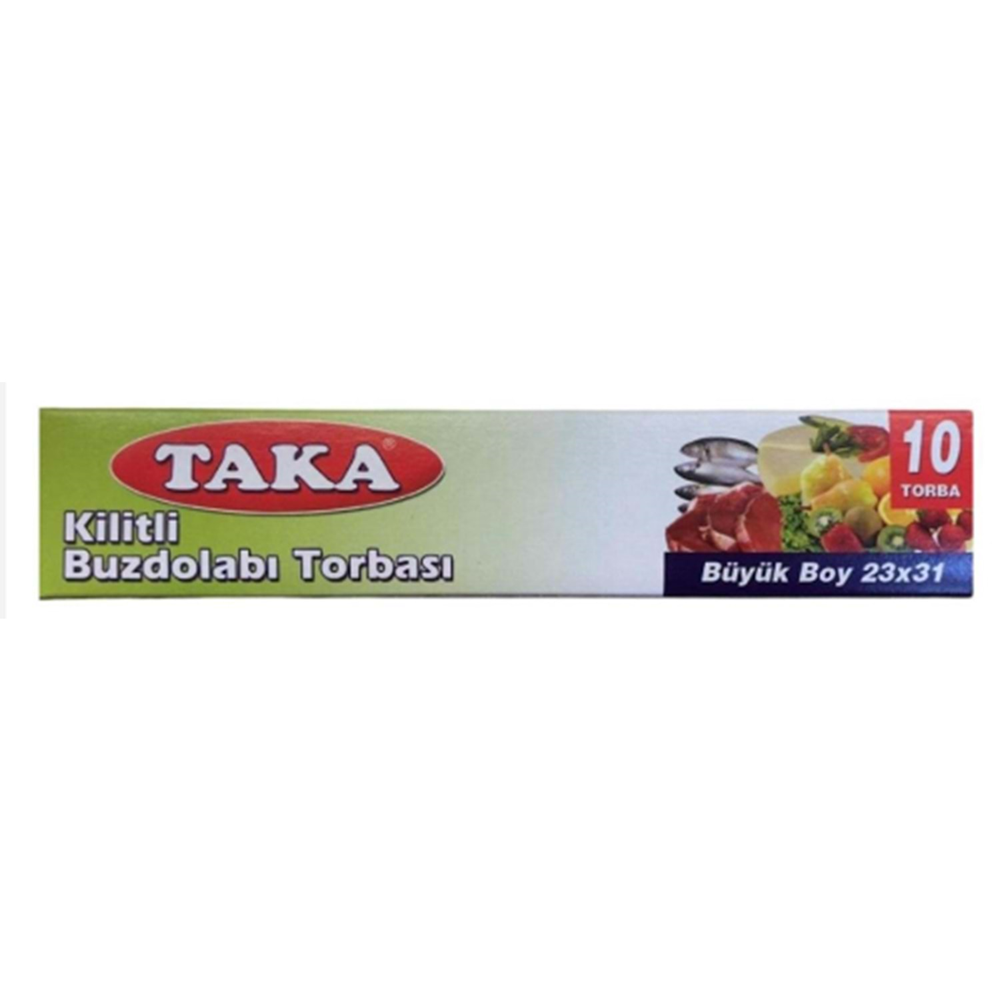 Taka Kilitli Buzdolabı Poşeti Büyük Boy 10 Lu