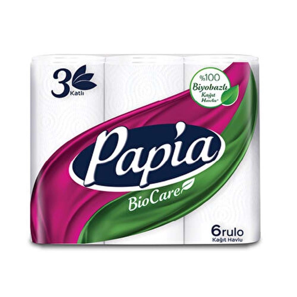 Papia Kağıt Havlu 3 Katlı 6 Lı Biocare