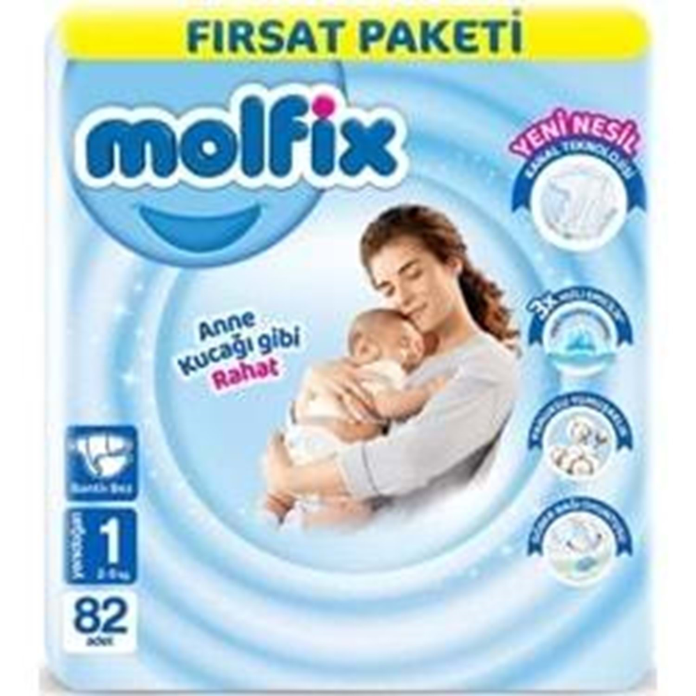 Molfix Fırsat No:1 Yeni Doğan 82 Li Çocuk Bezi