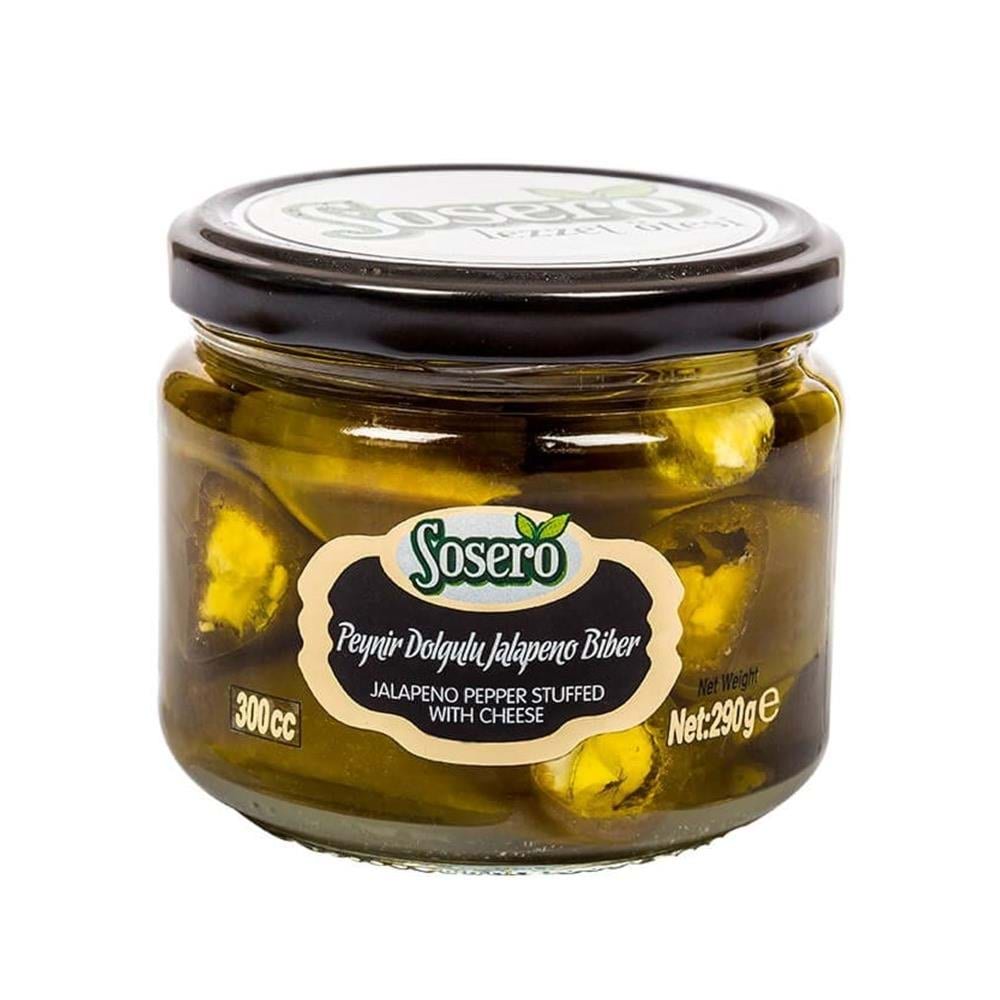 Sosero Peynir Dolgulu Jalapeno Biber 290 Gr Cam