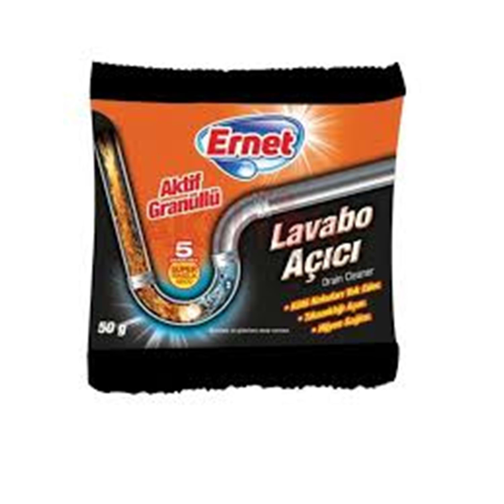 Ernet Süper Lavabo Açıcı Aktif Granül Tekli 50 Gr