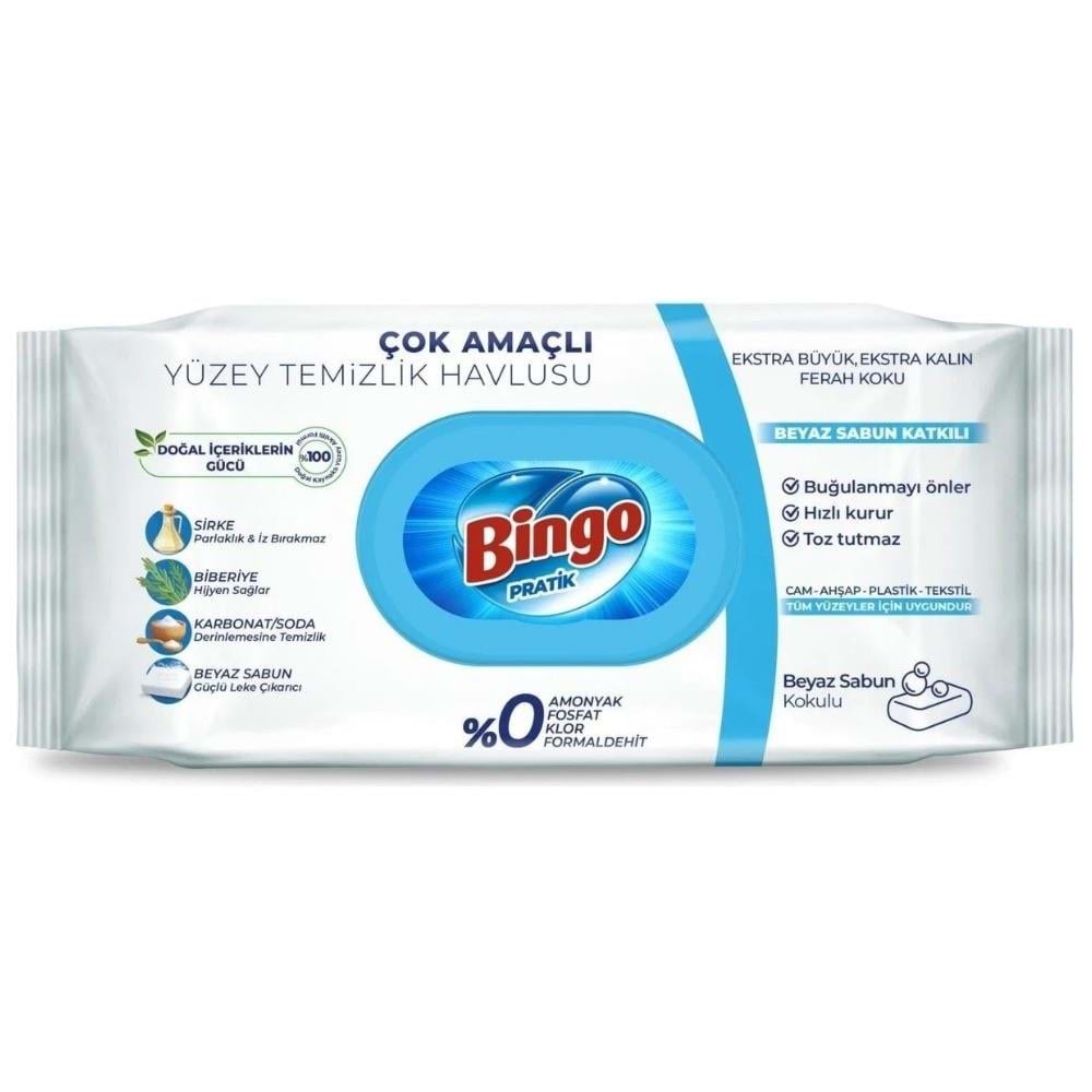 Bingo Pratik Yüzey Havlusu Beyaz Sabun 96 Lı