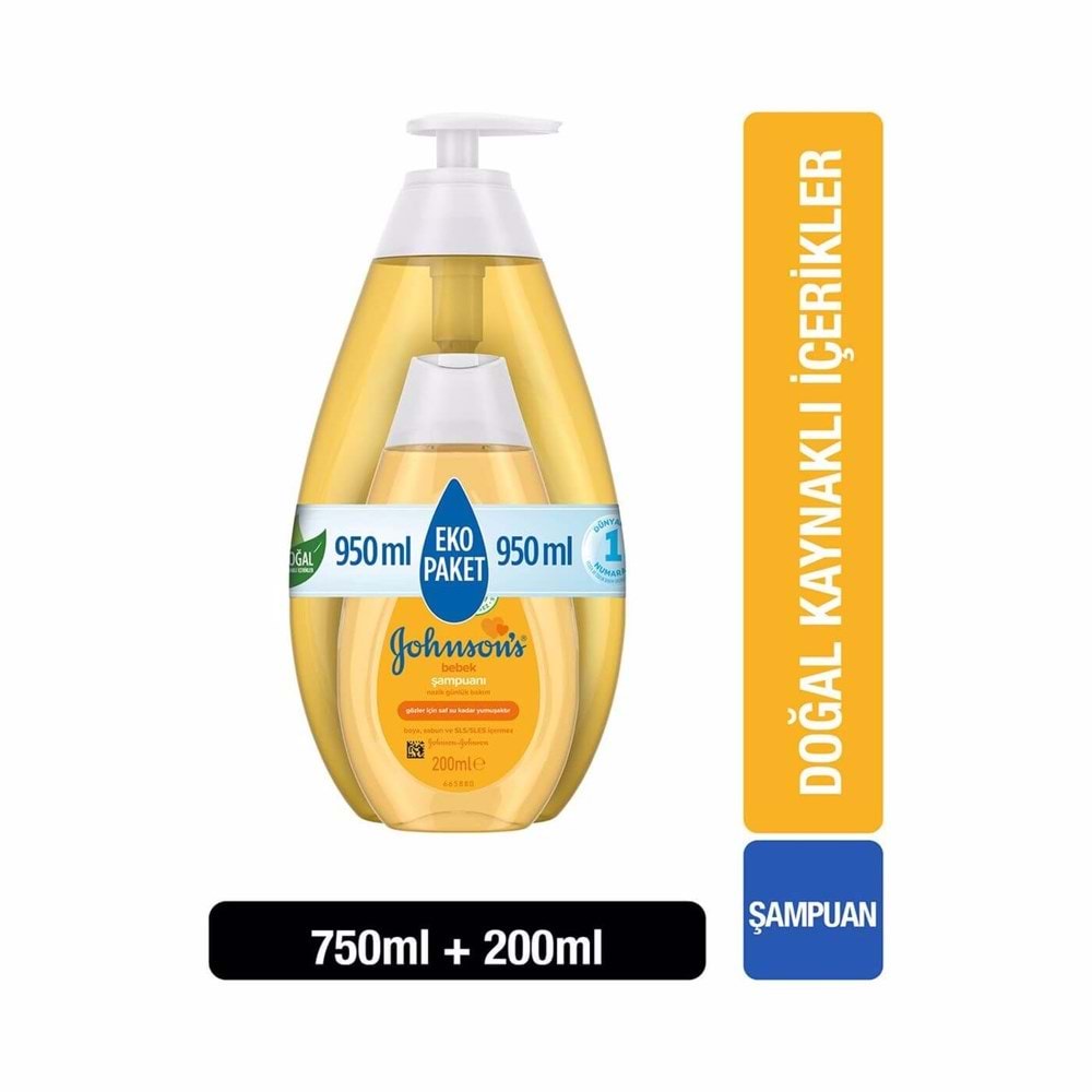 Johnson S Baby Şampuan 750 Ml + 200 Ml Avantaj Paket