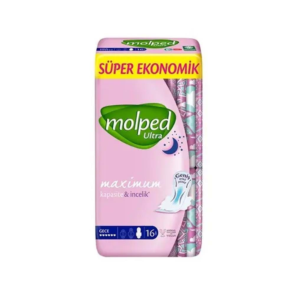 Molped Hijyenik Ped Ultra Gece Süper Eko 16 Lı