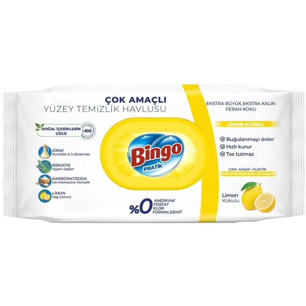 Bingo Pratik Yüzey Havlusu Limonlu 96 Lı