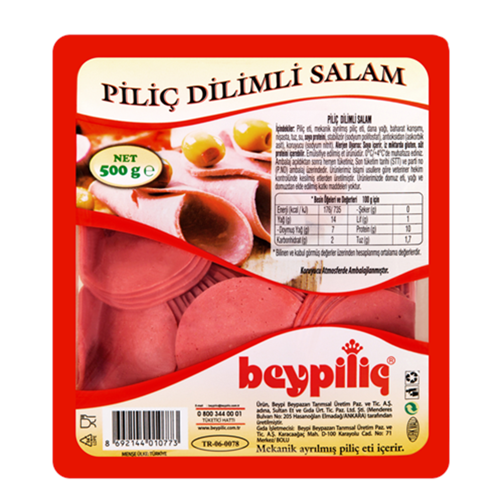 Beypiliç Dilimli Salam 500 Gr