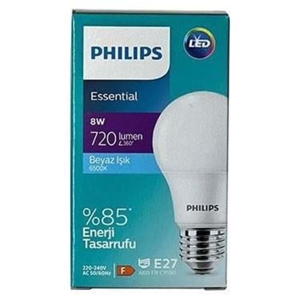 Philips Mycare Ampul 8W E27 Beyaz 6500K 720 Lumen