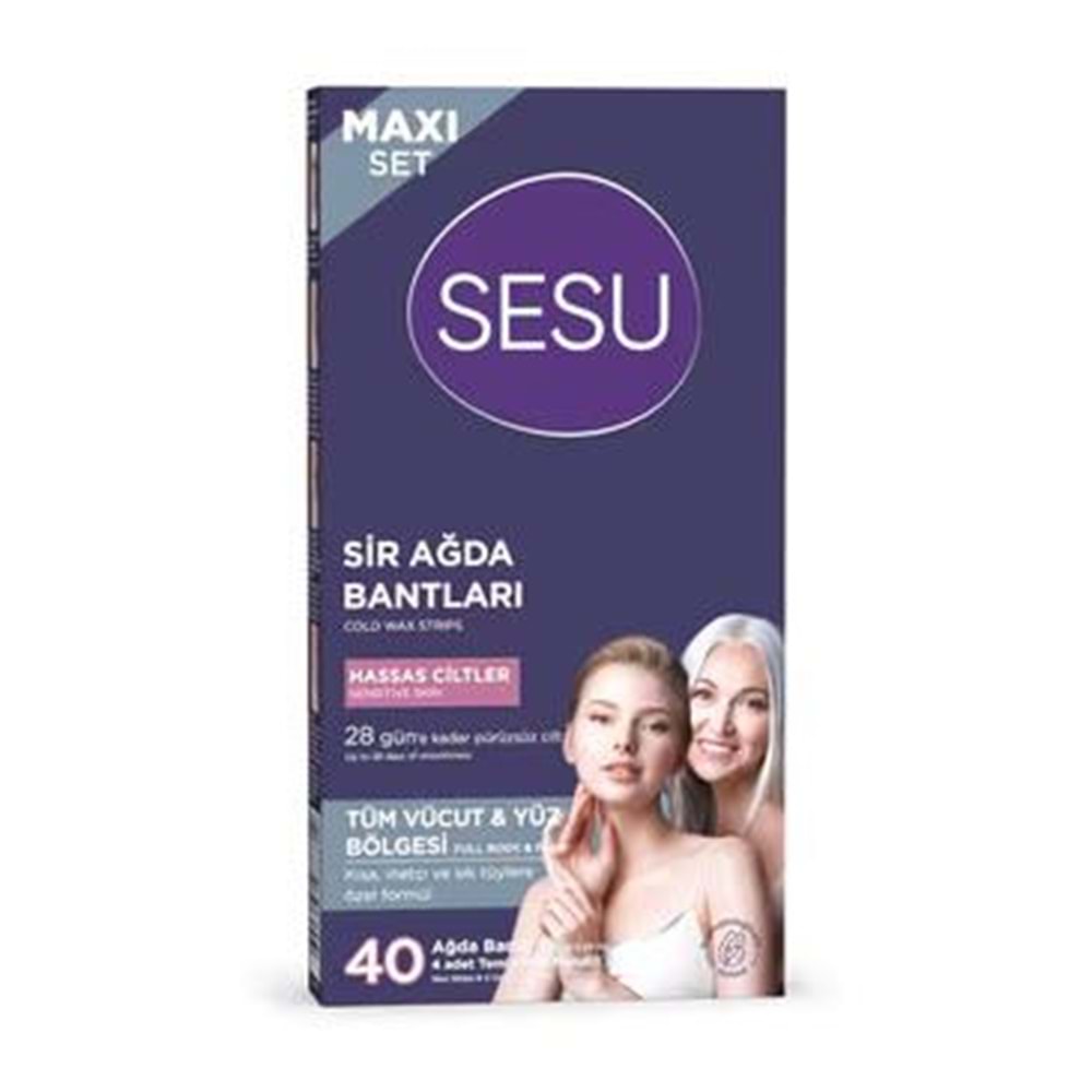 Sesu Maxi Set Hassas Ciltler 40 Li Sir Ağda Bandı