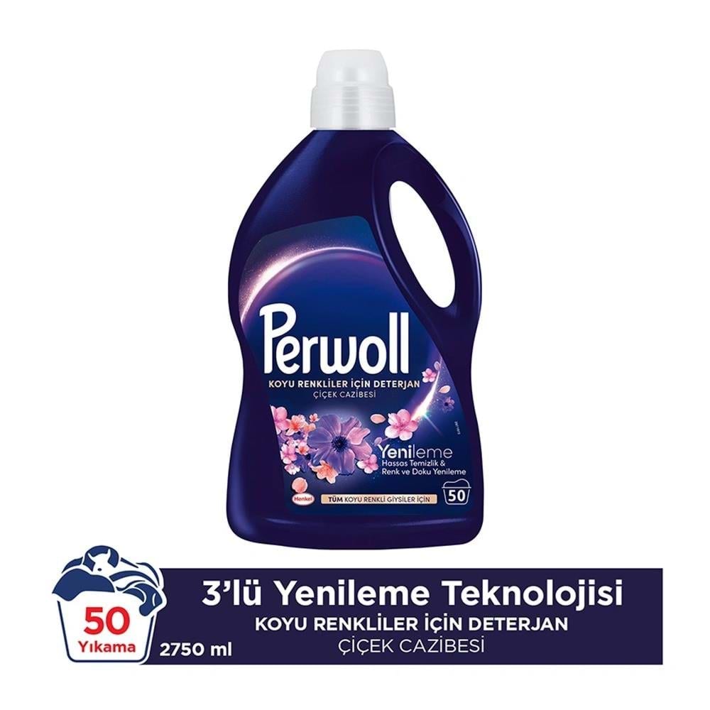 Perwoll 50 Wl Çiçek Cazibesi Koyu Renkler Sıvı Deterjan 2.75 Lt