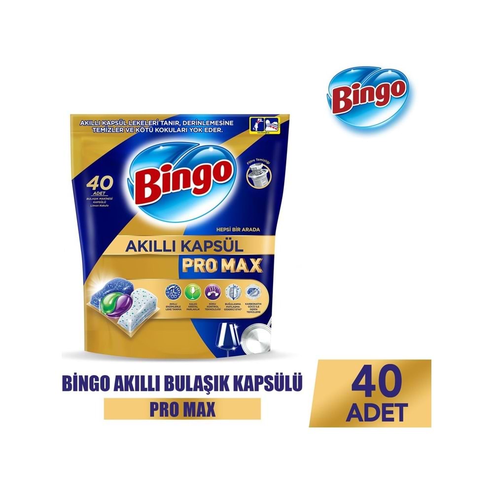Bingo Bulaşık Akıllı Kapsül 40 Lı 548 Gr