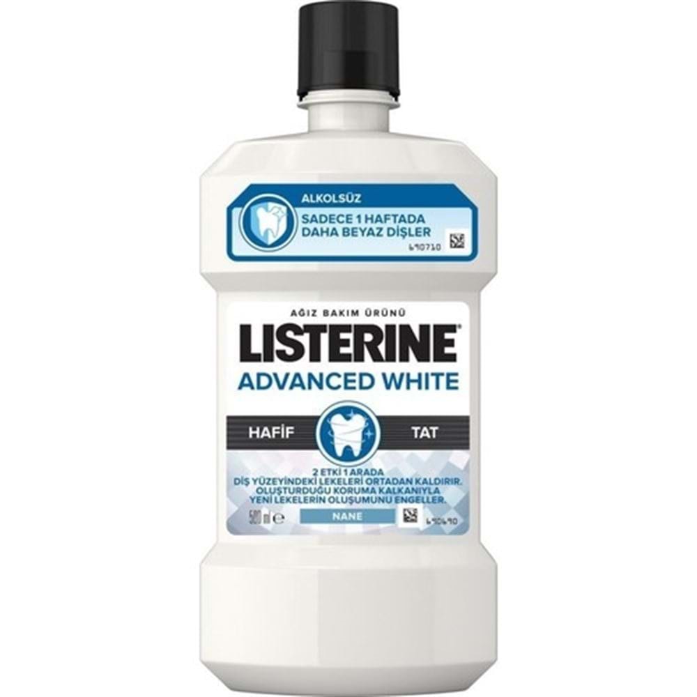 Listerine Ağız Suyu Advance White 500 Ml Hafif Tat