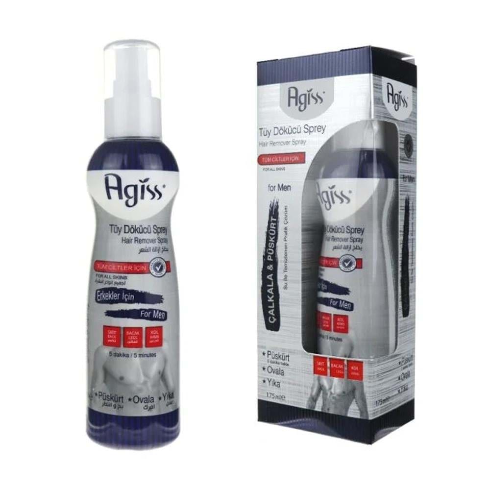 Agiss 175 Ml Tüy Dökücü Çalkala Püskürt For Men 175 Ml