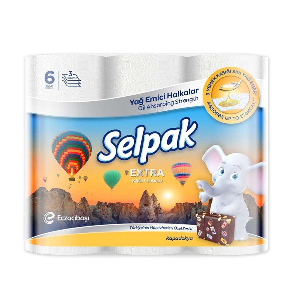 Selpak Extra Yağ Emici Kağıt Havlu 6 Lı
