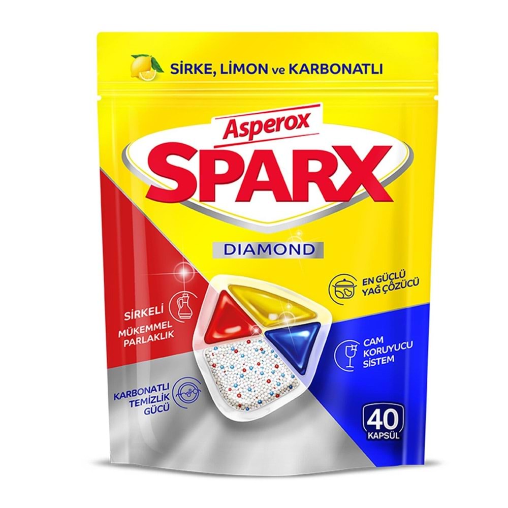 Asperox Sparx Diamond Bulaşık Makinesi Tableti 40 Lı
