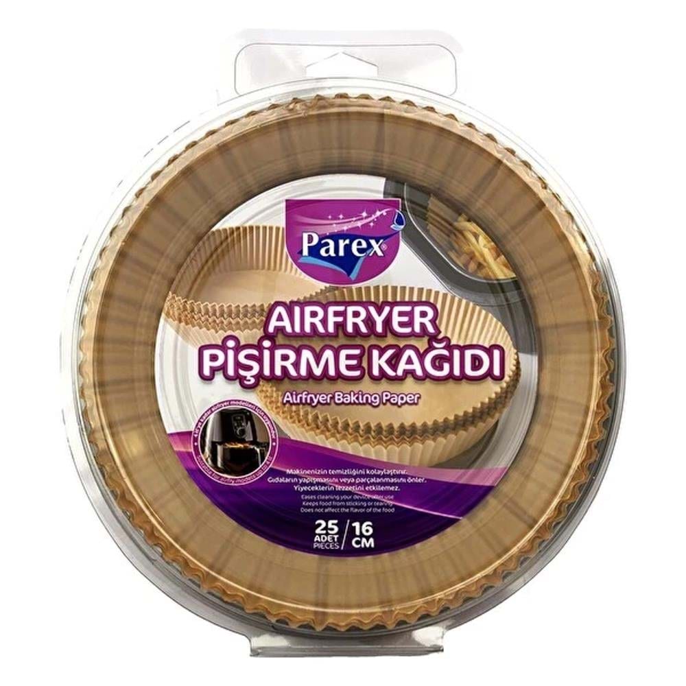 Parex Airfryer Pişirme Kağıdı 16 Cm 25 Li