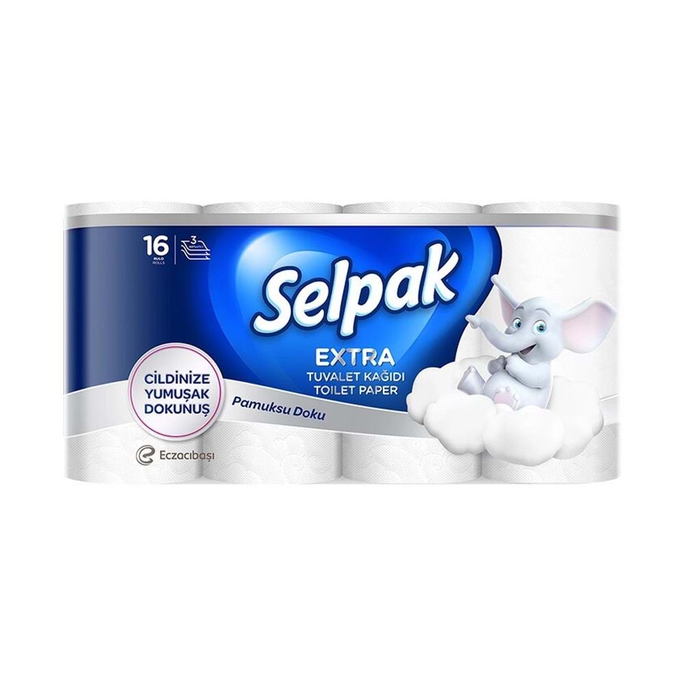 Selpak Tuvalet Kağıdı 16 Lı Extra Pamuksu Doku 3 Katlı