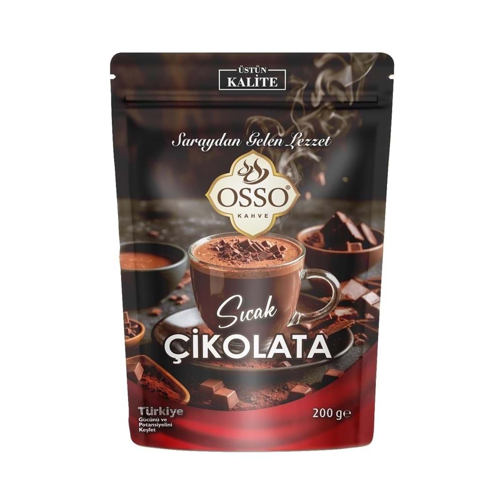 Osso Sıcak Çikolata Aromalı İçeçek Tozu 200 Gr