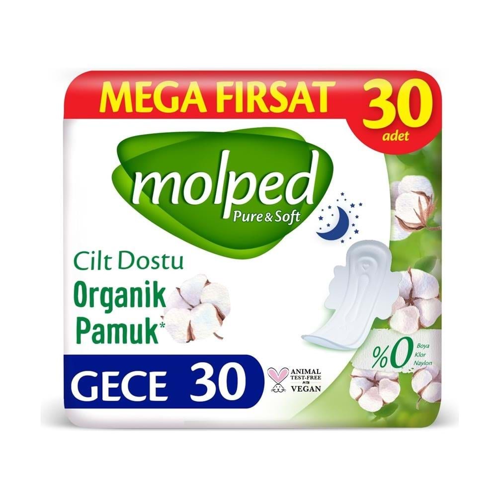 Molped Pure&Soft Mega Gece Hijyenik Ped 30 Lu