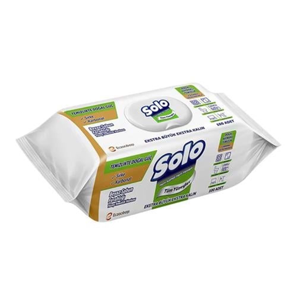 Solo Yüzey Temizleme Havlusu Beyaz Sabun Ferahlığı 100 Lü
