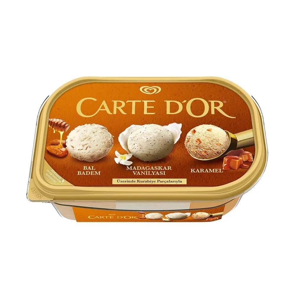 Algida Carte Dor Classic Bal Badem Madagaskar Vanilyası Karamel 850 Gr