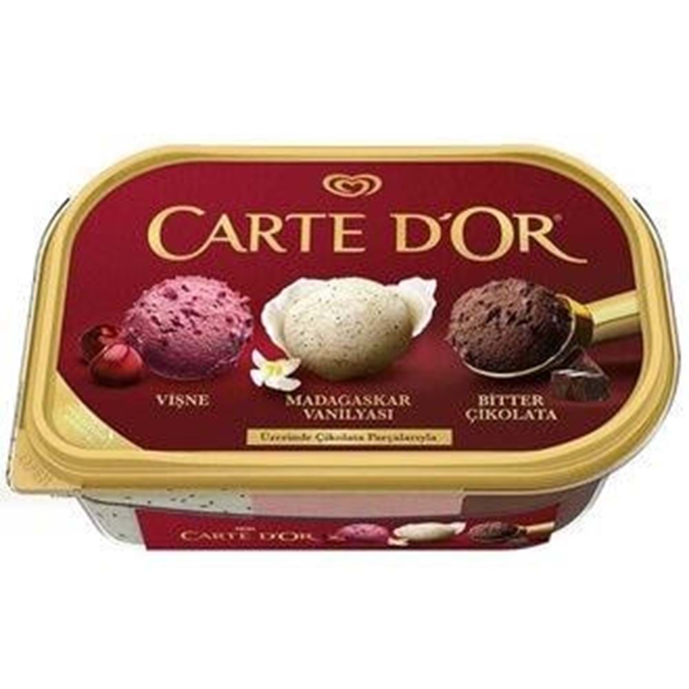 Algida Carte Dor Classic Vişne Madagaskar Vanilyası Bitter Çikolata 850 Ml