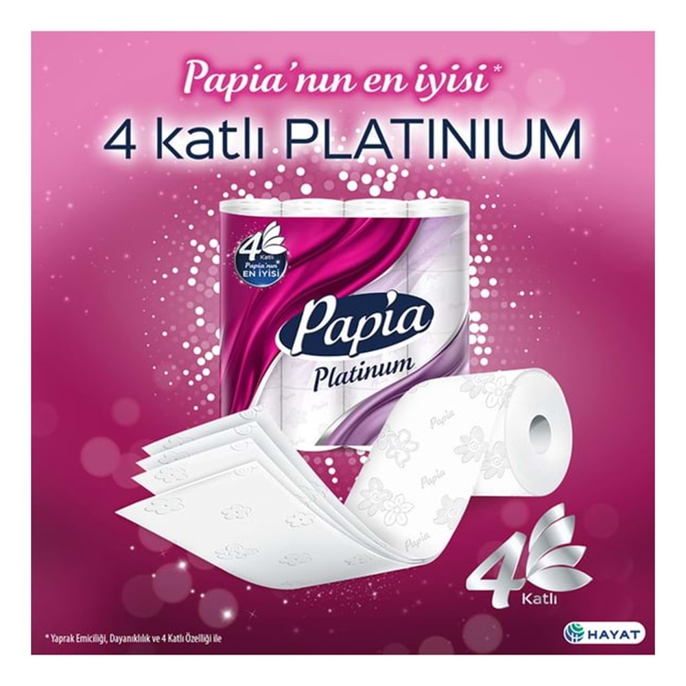Papia Tuvalet Kağıdı Platinyum 4 Katlı 32 Li