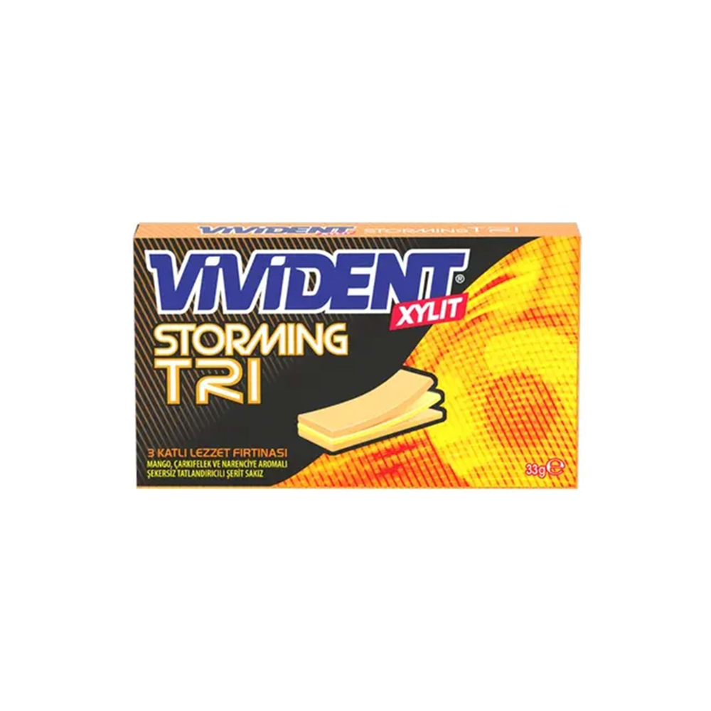 Vivident Storming Trı Mango Çarkıfelek Ve Barenciye Aromalı Sakız 33 Gr