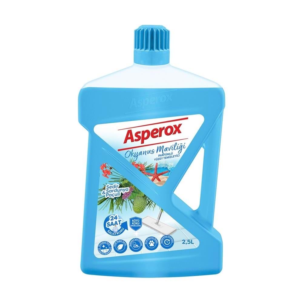Asperox Yüzey Temizleyici Parfümlü Okyanus Maviliği Sedir & Sardunya Paçuli 2.5 Lt