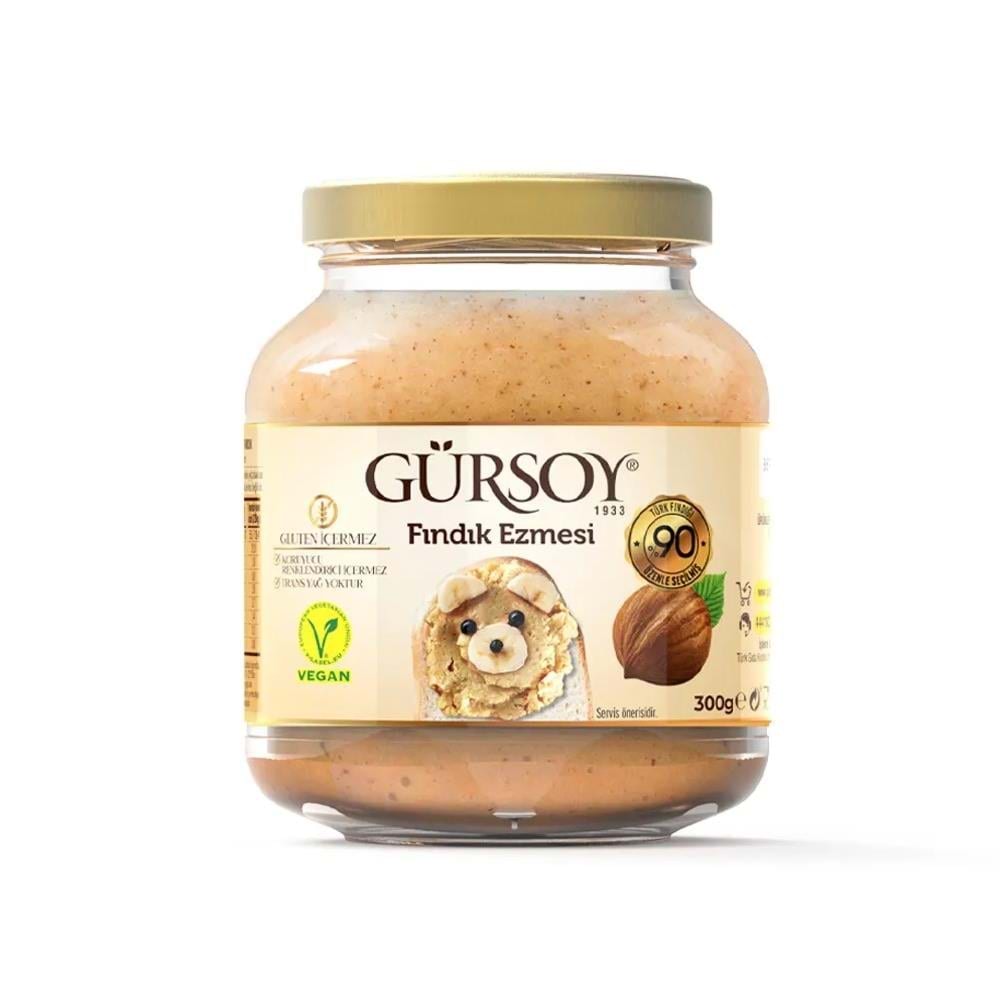 Gürsoy Fındık Ezmesi %90 Fındıklı 300 Gr Cam
