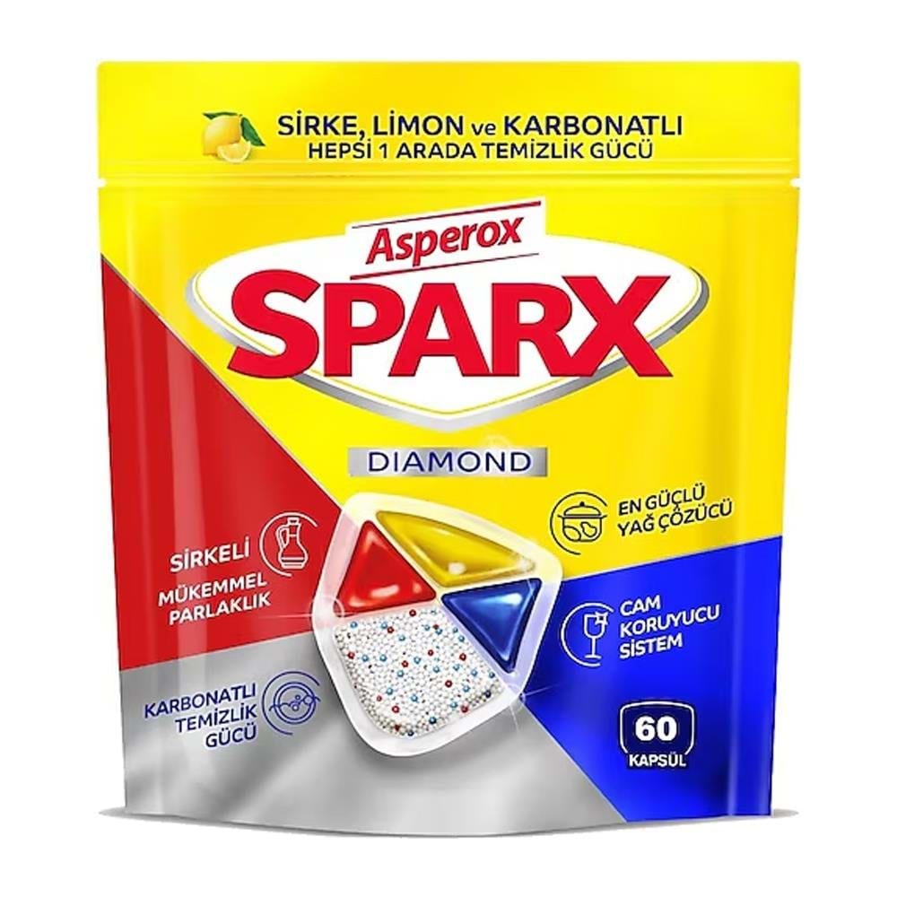 Asperox Sparx Dıamond Bulaşık Makinesi Tableti 60Lı 702 Gr