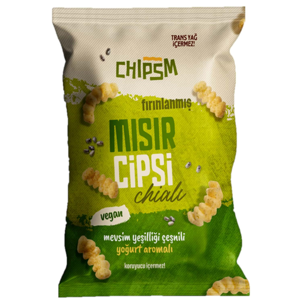 Doğal Chipsm Mısır Cipsi Mevşim Yeşillik 70 Gr